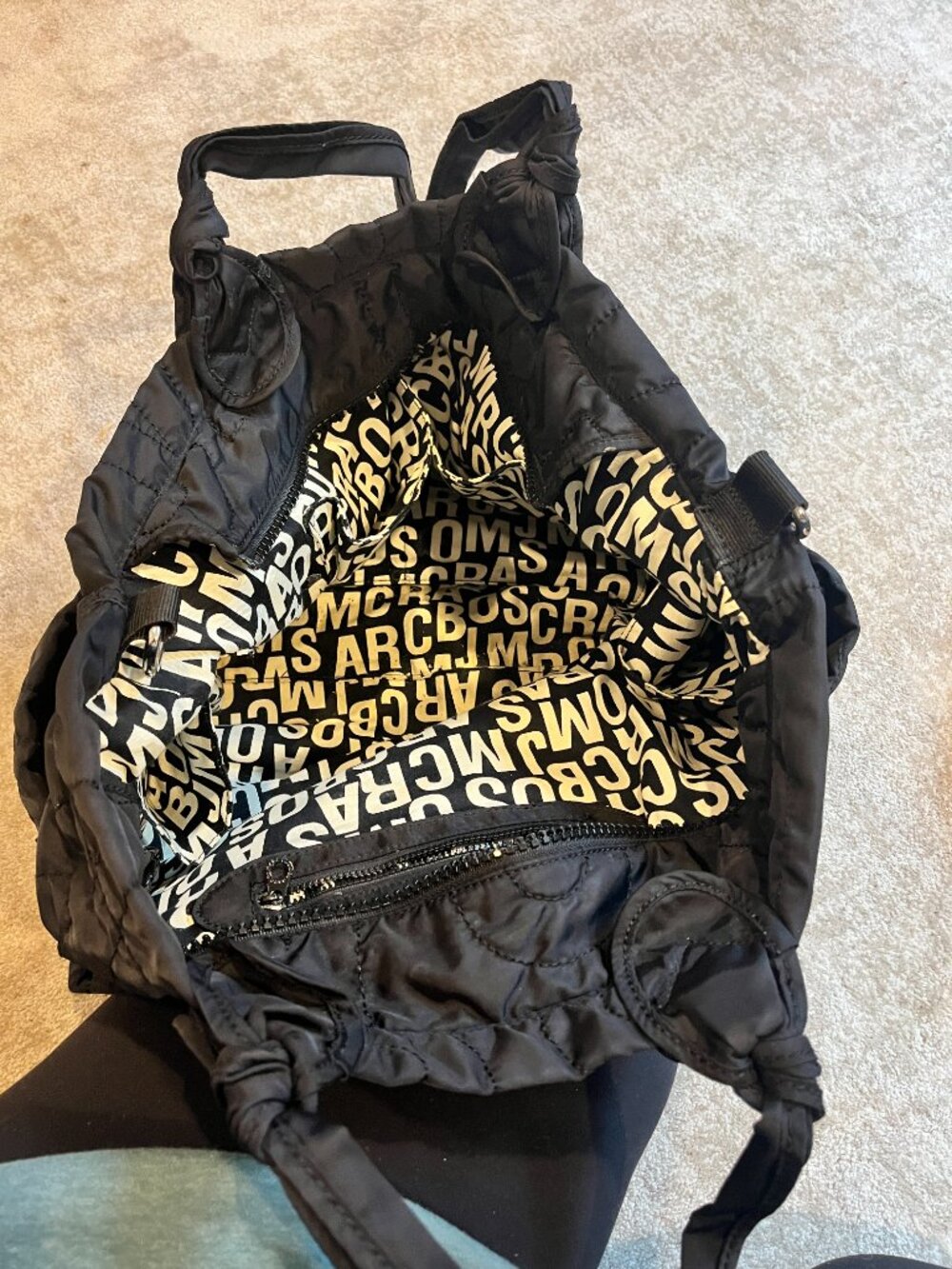 Marc Jacobs Black Quilted Tote Bag - Picture 3 of 4